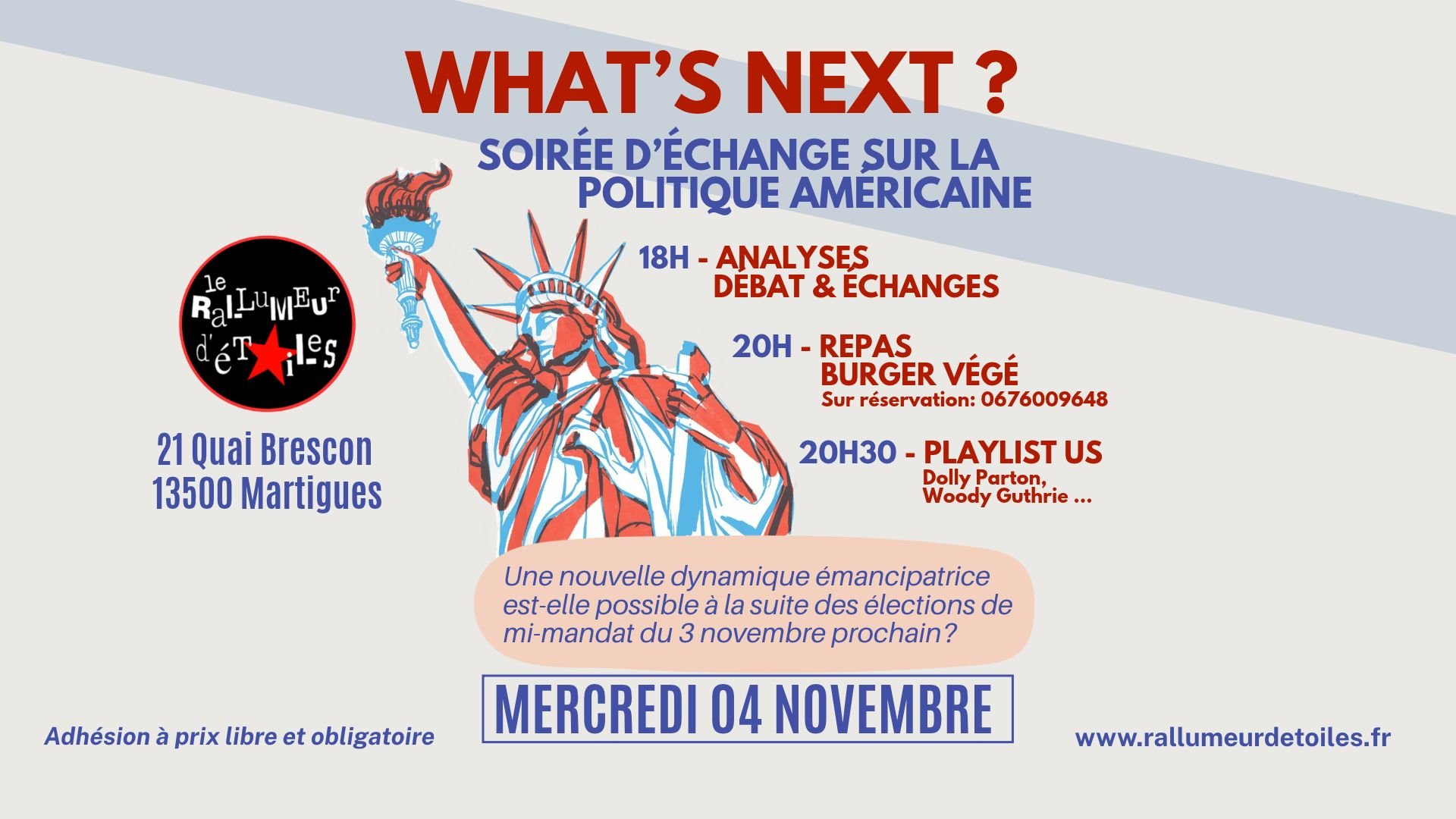 🗽"What's next?" Soirée d'échange sur la politique américaine