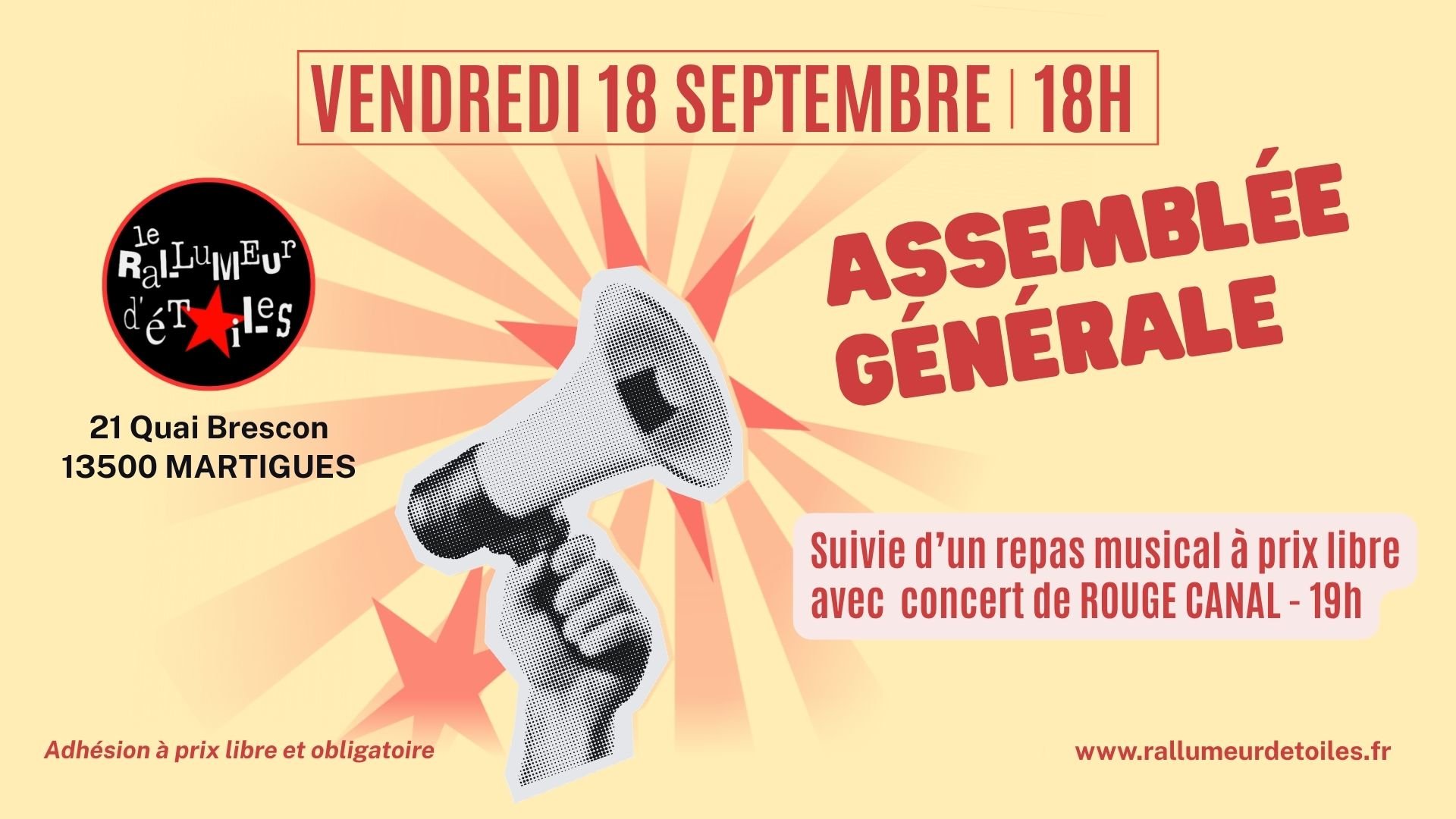 📅Assemblée générale du Rallumeur d'étoiles