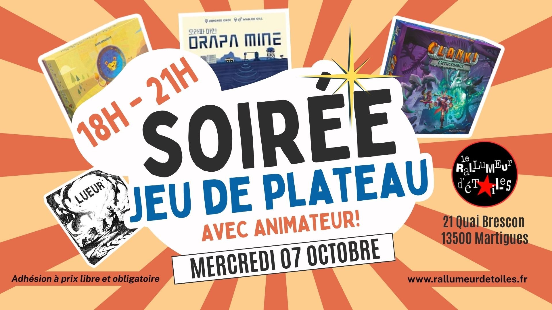 🎲 Soirée Jeux de Plateau (avec animateur!)