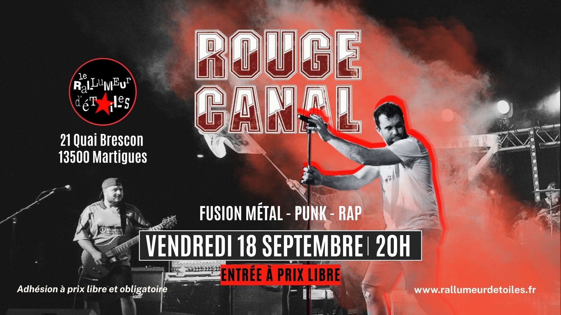 🎤 Concert Rouge Canal (fusion métal, punk et rap)