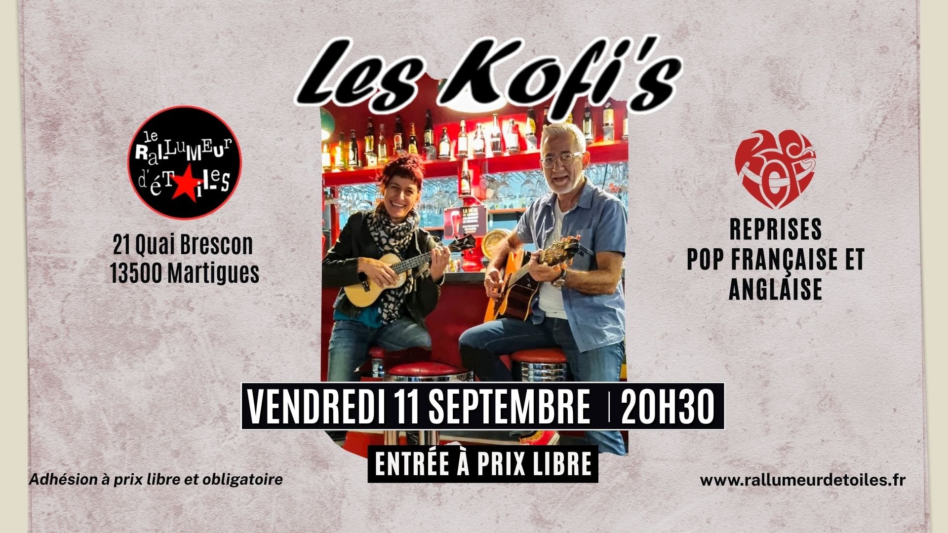 🎤Concert les Kofi's (Duo de reprises pop)