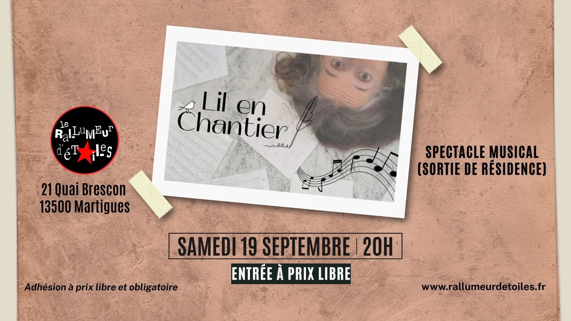 🎭Spectacle musical de Lil en Chantier (sortie de Résidence)