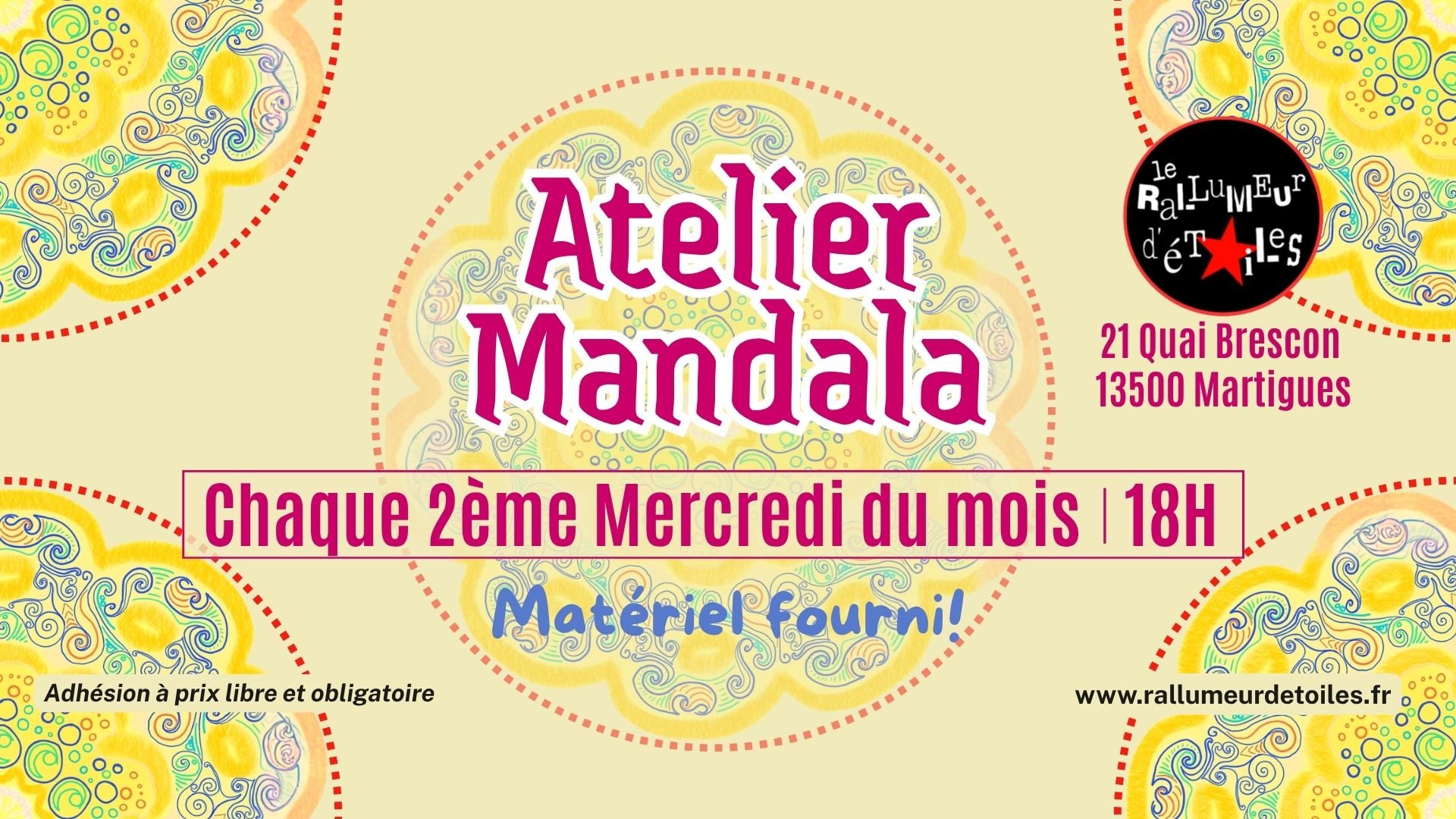 🏵️ Atelier Mandalas : Remplir les espaces de couleurs et de formes
