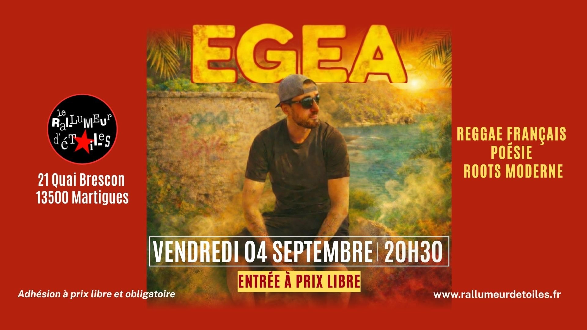 🎤 Concert EGEA (Reggae français • Poésie • Roots moderne)